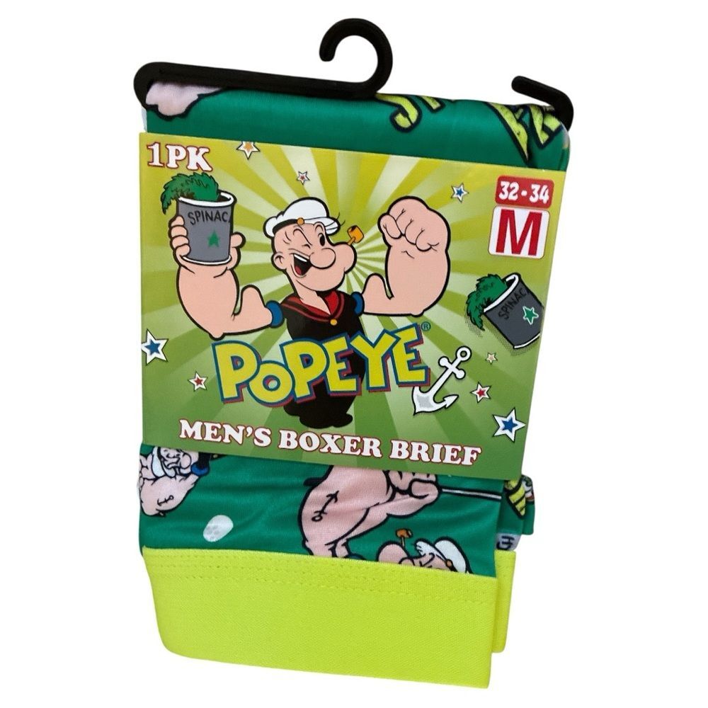 Popeye Boxer Briefs Green Golf Medium